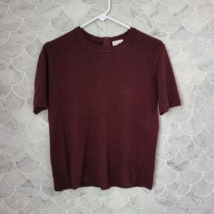 Koret Petites Short Sleeve Sweater Top